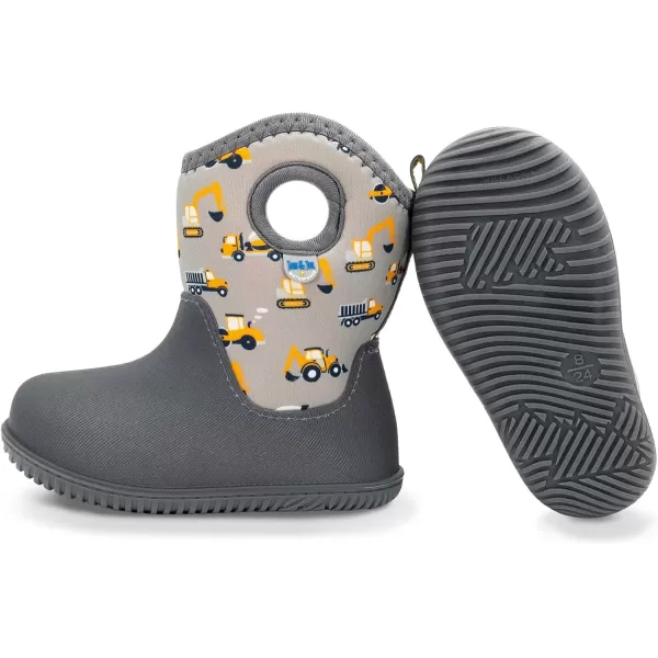 imageJAN ampamp JUL Waterproof Insulated Winter Boots for Toddlers and KidsGrey Construction