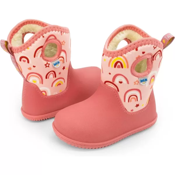 imageJAN ampamp JUL Waterproof Insulated Winter Boots for Toddlers and KidsPink Rainbow