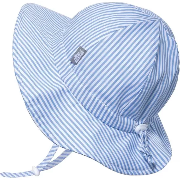 imageJAN ampamp JUL Adjustable Cotton Floppy SunHat with 50 UPF ProtectionBlue Stripes