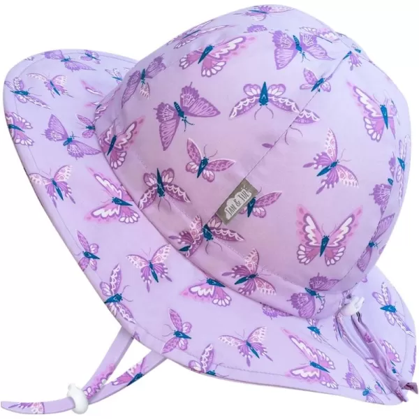 imageJAN ampamp JUL Adjustable Cotton Floppy SunHat with 50 UPF ProtectionButterfly