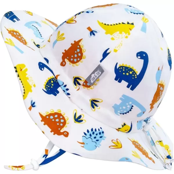 imageJAN ampamp JUL Adjustable Cotton Floppy SunHat with 50 UPF ProtectionDino Kids