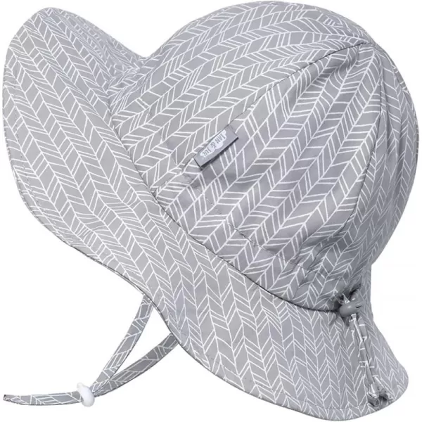 imageJAN ampamp JUL Adjustable Cotton Floppy SunHat with 50 UPF ProtectionGrey Herringbone