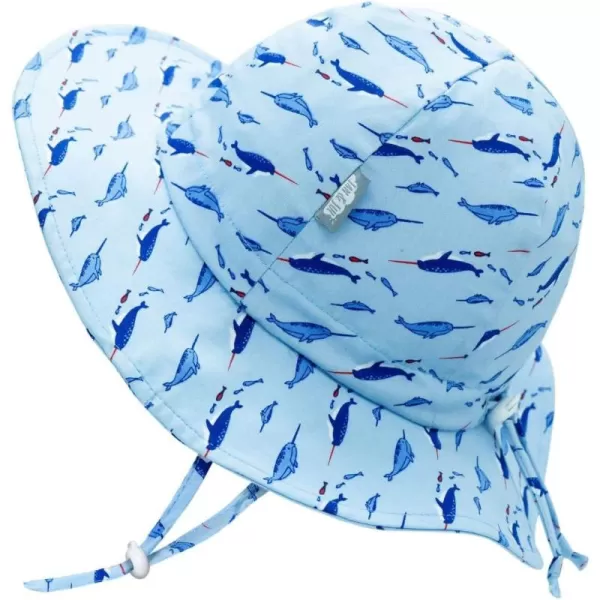 imageJAN ampamp JUL Adjustable Cotton Floppy SunHat with 50 UPF ProtectionNarwhale