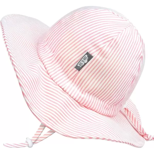 imageJAN ampamp JUL Adjustable Cotton Floppy SunHat with 50 UPF ProtectionPink Stripes