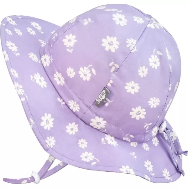 imageJAN ampamp JUL Adjustable Cotton Floppy SunHat with 50 UPF ProtectionPurple Daisy