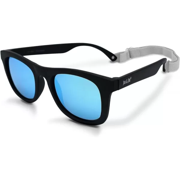 imageJAN ampamp JUL Baby Toddler Kids Flexible UV400 Polarized Sunglasses with Strap for Girls BoysBlack Aurora