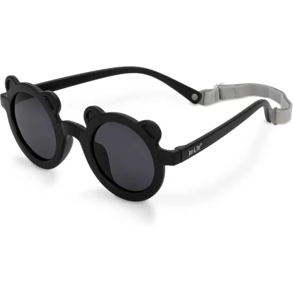 imageJAN ampamp JUL Baby Toddler Kids Flexible UV400 Polarized Sunglasses with Strap for Girls BoysBlack Bear