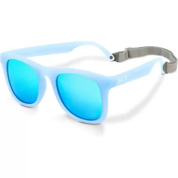 imageJAN ampamp JUL Baby Toddler Kids Flexible UV400 Polarized Sunglasses with Strap for Girls BoysFrosty Blue Aurora