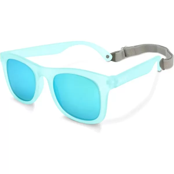 imageJAN ampamp JUL Baby Toddler Kids Flexible UV400 Polarized Sunglasses with Strap for Girls BoysFrosty Mint Aurora