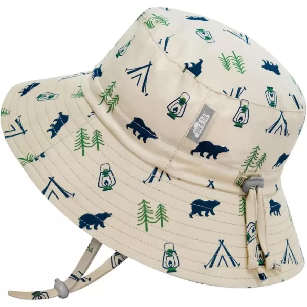 imageJAN ampamp JUL GrowwithMe Cotton Bucket SunHat for Baby and KidsBear Camp