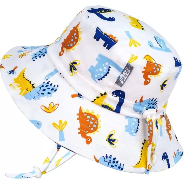 imageJAN ampamp JUL GrowwithMe Cotton Bucket SunHat for Baby and KidsDino Kids