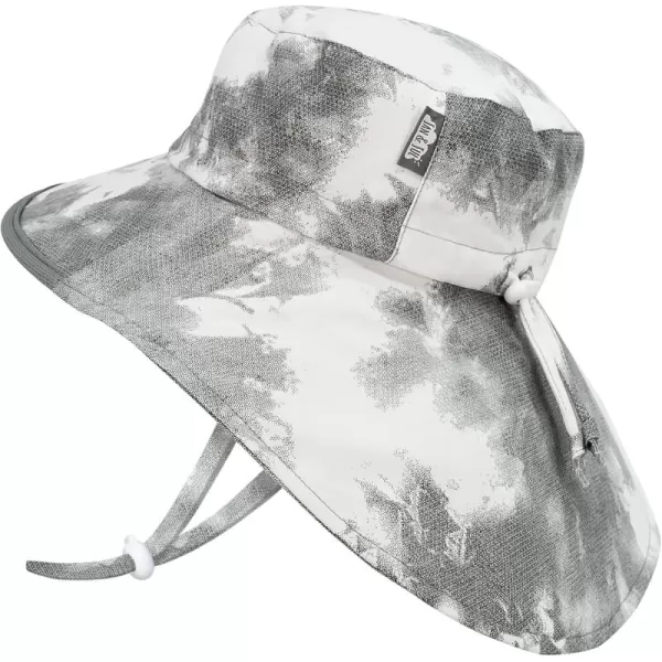 imageJAN ampamp JUL Kids Adjustable Cotton Adventure Sun Hat 50 UPFBlack Tiedye