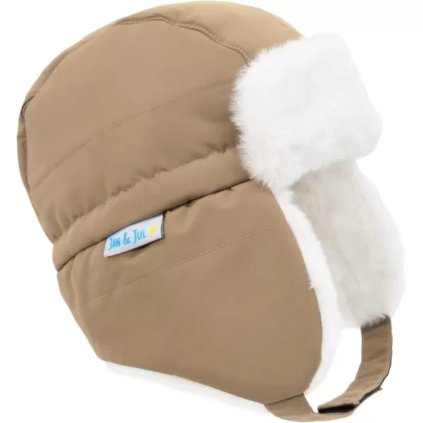 imageJAN ampamp JUL Waterproof Winter Hat for Babies and KidsSoft Brown  No Toggle