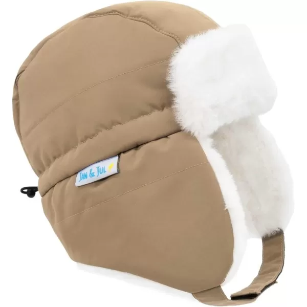 imageJAN ampamp JUL Waterproof Winter Hat for Babies and KidsSoft Brown