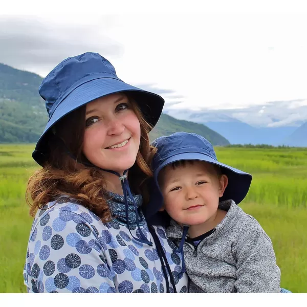 imageJAN ampamp JUL 100 Cotton Adjustable Sun Hat with UV Protection for WomenCotton Bucket Navy