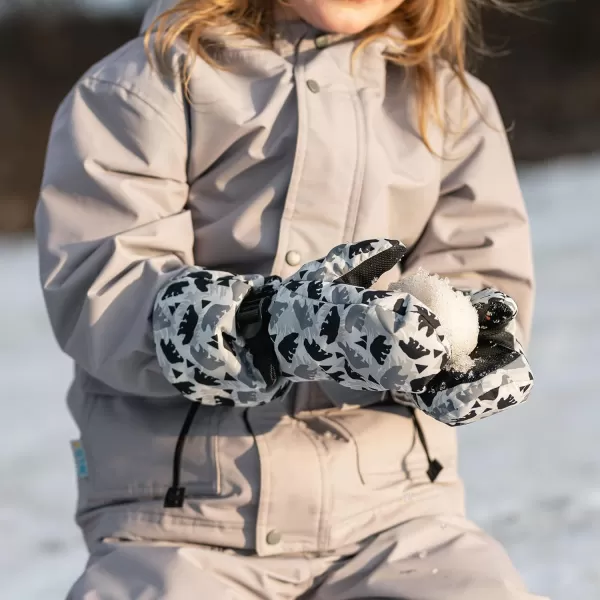 imageJAN ampamp JUL Boys StayOn Snow Mittens Waterproof InsulatedNo Thumb Bear Cub Rated 15 