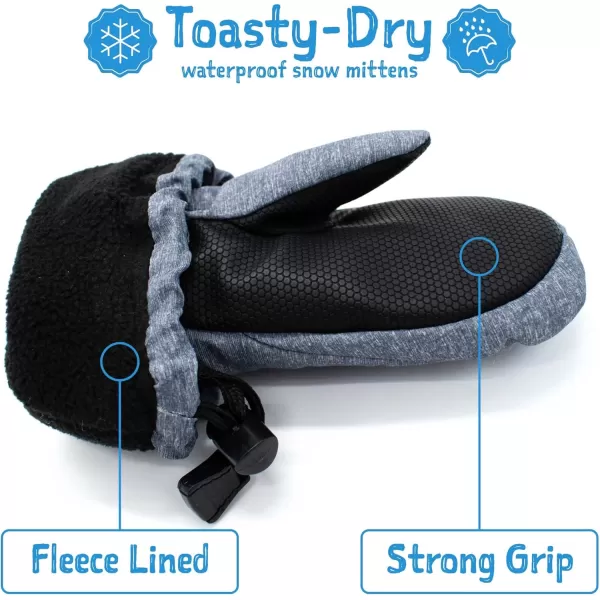 imageJAN ampamp JUL Boys StayOn Snow Mittens Waterproof InsulatedWith Thumb Neon Peaks Rated 15 