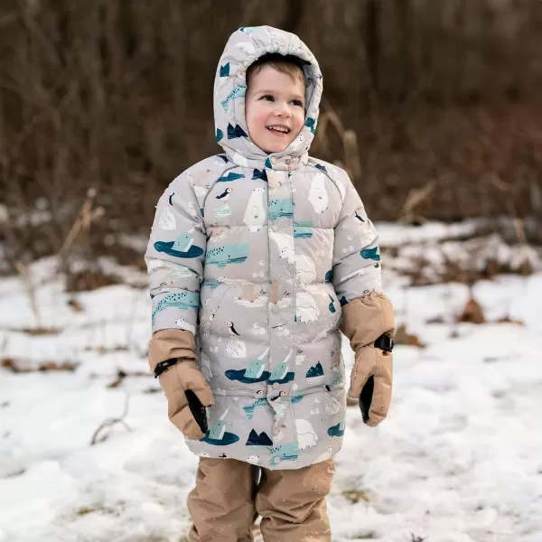 imageJAN ampamp JUL Boys StayOn Snow Mittens Waterproof InsulatedWith Thumb Soft Brown Rated 15 