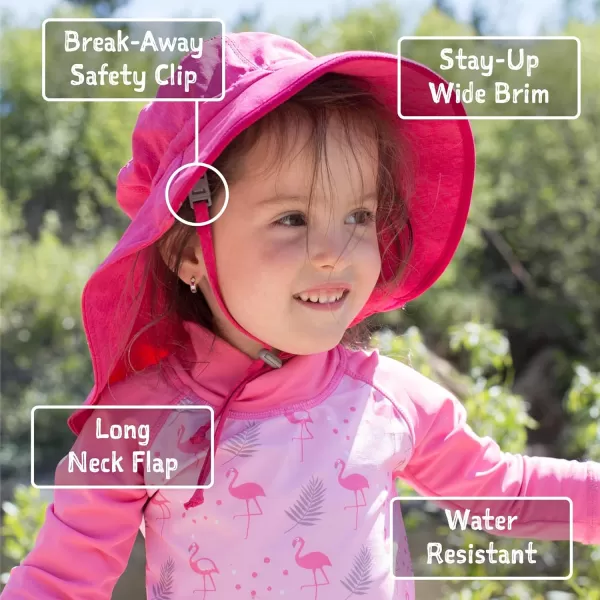 imageJAN ampamp JUL Girls Adjustable Water Resistant SunhatPink