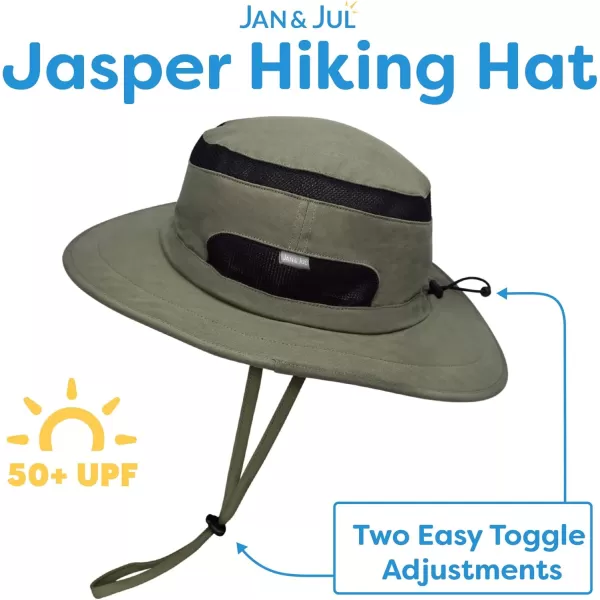 imageJAN ampamp JUL Jasper Hat  50 UPF Outdoor Hat with Mesh PanelsFoldable Jasper Hat Army Green