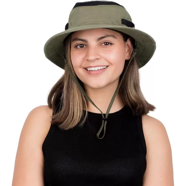 imageJAN ampamp JUL Jasper Hat  50 UPF Outdoor Hat with Mesh PanelsFoldable Jasper Hat Army Green