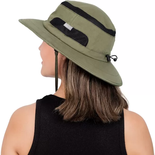 imageJAN ampamp JUL Jasper Hat  50 UPF Outdoor Hat with Mesh PanelsFoldable Jasper Hat Army Green
