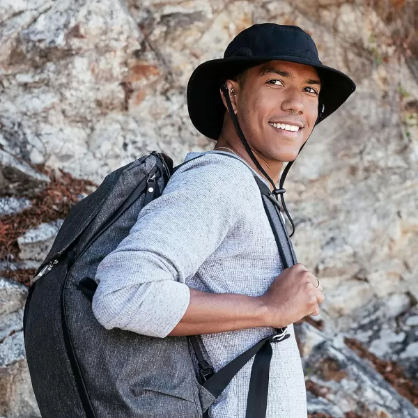 imageJAN ampamp JUL Jasper Hat  50 UPF Outdoor Hat with Mesh PanelsFoldable Jasper Hat Black