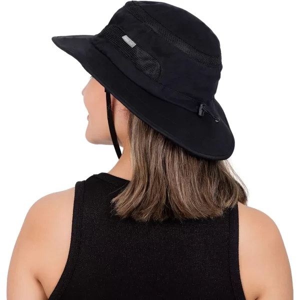 imageJAN ampamp JUL Jasper Hat  50 UPF Outdoor Hat with Mesh PanelsFoldable Jasper Hat Black