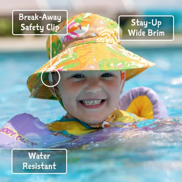 imageJAN ampamp JUL Kids 50 UPF GrowwithMe AquaDry Bucket SunHatBlack