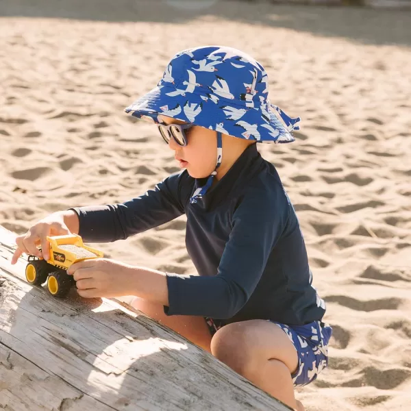 imageJAN ampamp JUL Kids 50 UPF GrowwithMe AquaDry Bucket SunHatSeagull