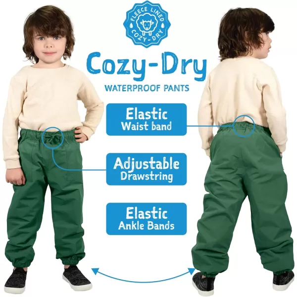 imageJAN ampamp JUL Kids Toddlers Boys Girls Cozy Dry WaterProof Rain Snow PantsFleecelined Dinoland