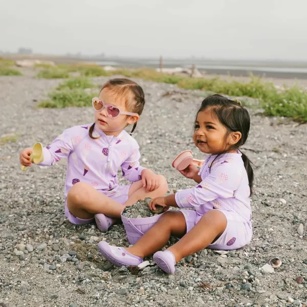 imageJAN ampamp JUL Long Sleeve 1pc UV Jumpsuit Rash Guard Baby ToddlerLavender Ice Cream
