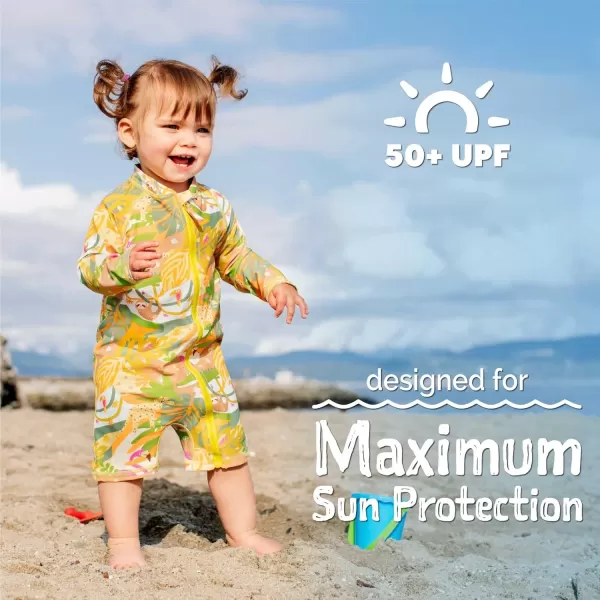 imageJAN ampamp JUL Long Sleeve 1pc UV Jumpsuit Rash Guard Baby ToddlerStrawberry