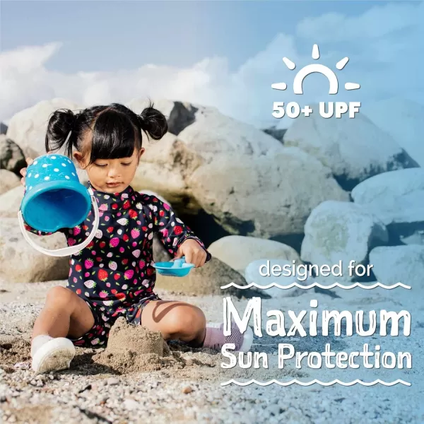 imageJAN ampamp JUL Long Sleeve 2pc UV SwimSuit Set with Shorts Baby Toddler KidsTropical Bloom