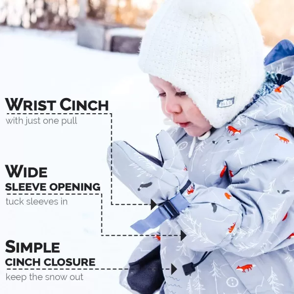 imageJAN ampamp JUL Mittens for Baby Toddler Kids Waterproof Winter Gloves for BoysNo Thumb Woodland Rated 15 