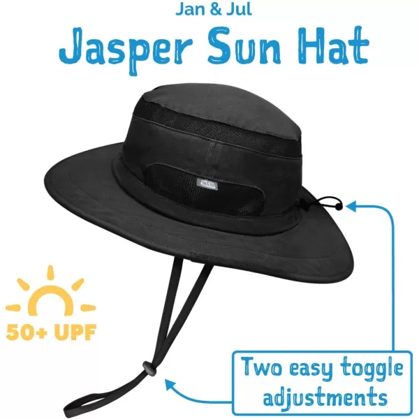 imageJAN ampamp JUL Sunhat for Women Men with UV Protection Cowboy Style Jasper Black M