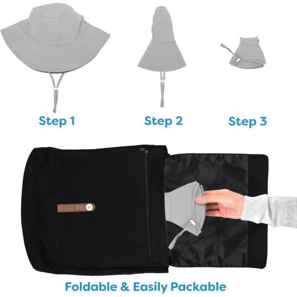 imageJAN ampamp JUL Water Repellent Bucket Sun Hat with UV Protection for WomenBlack