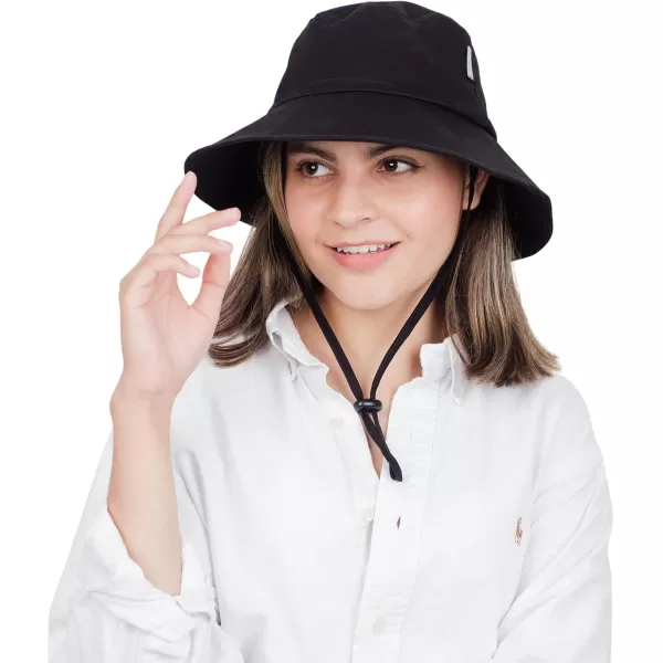 imageJAN ampamp JUL Water Repellent Bucket Sun Hat with UV Protection for WomenBlack