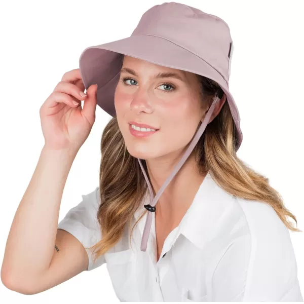 imageJAN ampamp JUL Water Repellent Bucket Sun Hat with UV Protection for WomenPowder Pink