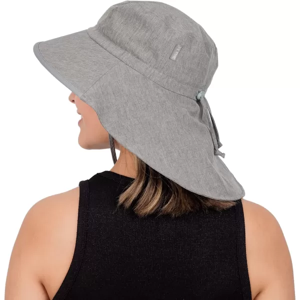 imageJAN ampamp JUL Water Resistant Sun Hat with UV Protection and Neck Flap for Men and WomenAqua Dry Adventure Grey