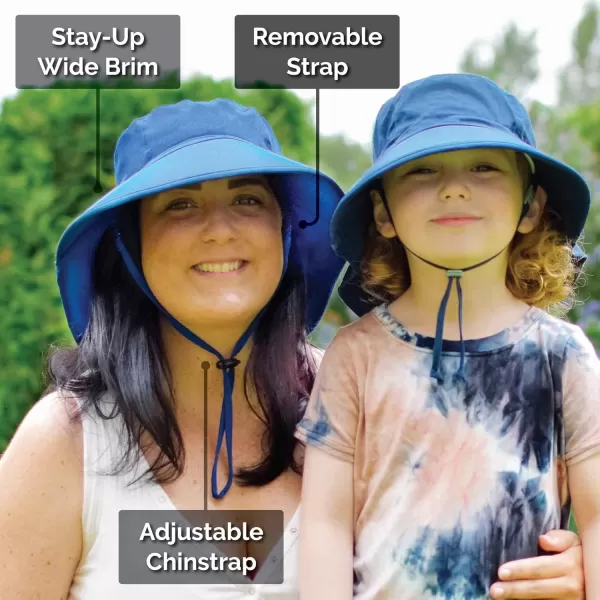 imageJAN ampamp JUL Water Resistant Sun Hat with UV Protection and Neck Flap for Men and WomenAqua Dry Adventure Navy