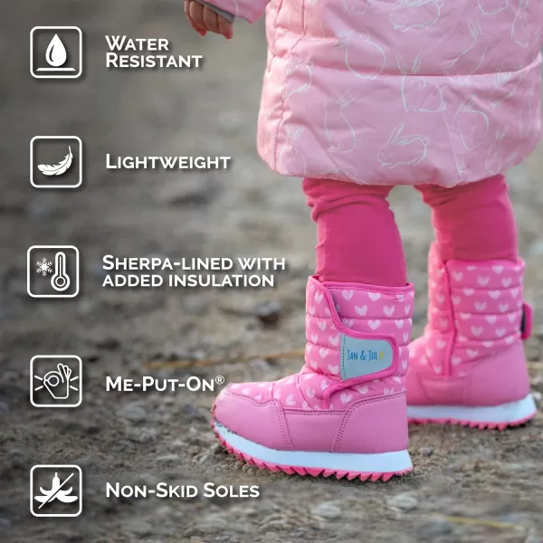 imageJAN ampamp JUL WaterResistant Snow Boots for Toddlers and KidsToastydry Tall Dusty Pink
