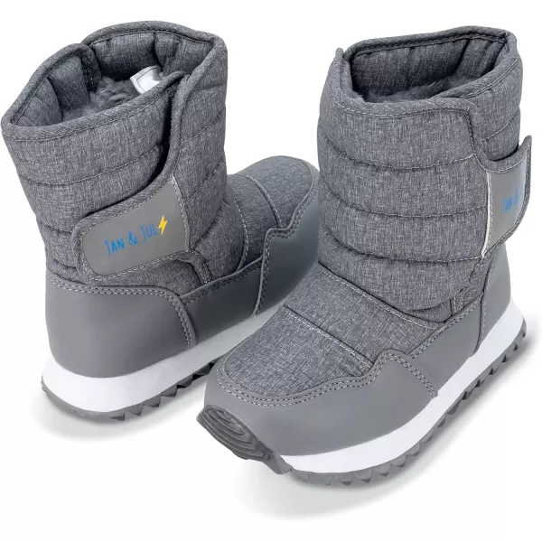 imageJAN ampamp JUL WaterResistant Snow Boots for Toddlers and KidsToastydry Tall Heather Grey