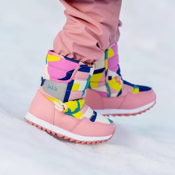 imageJAN ampamp JUL WaterResistant Snow Boots for Toddlers and KidsToastydry Tall Neon Peaks