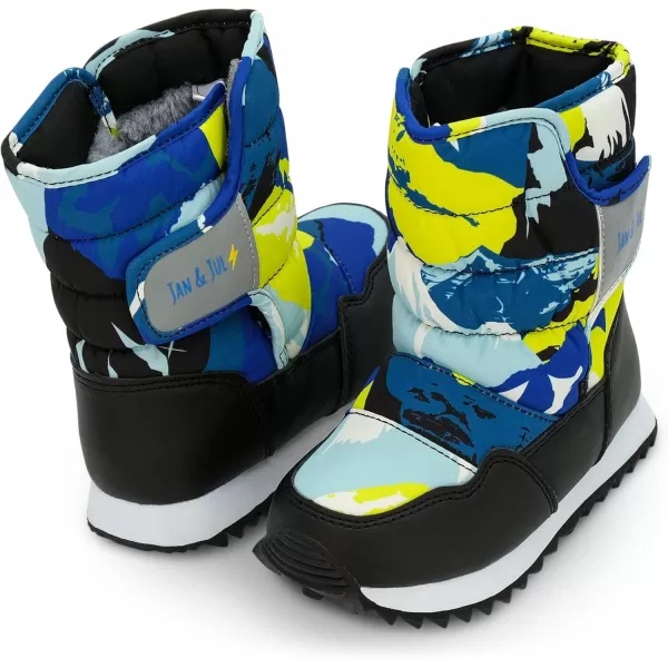 imageJAN ampamp JUL WaterResistant Snow Boots for Toddlers and KidsToastydry Tall Neon Peaks