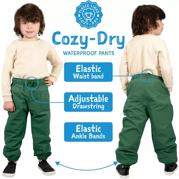 imageJAN ampamp JUL Waterproof Fleece Lined Snow and Rain Pants for Toddlers and KidsCozydry Terracotta