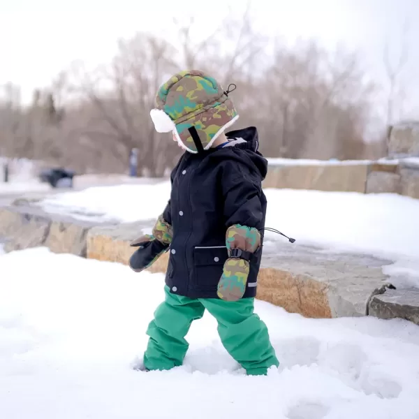imageJAN ampamp JUL Waterproof Fleece Lined Snow and Rain Pants for Toddlers and KidsFleecelined Fern Green