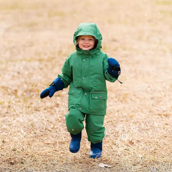 imageJAN ampamp JUL Waterproof Fleece Lined Snow and Rain Pants for Toddlers and KidsFleecelined Fern Green