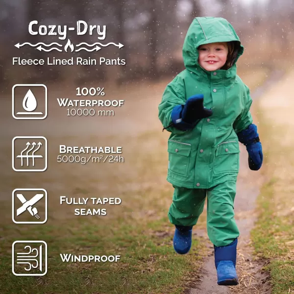 imageJAN ampamp JUL Waterproof Fleece Lined Snow and Rain Pants for Toddlers and KidsFleecelined Nebula Blue