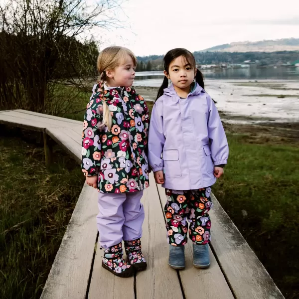 imageJAN ampamp JUL Waterproof Fleece Lined Snow and Rain Pants for Toddlers and KidsFleecelined Winter Flowers